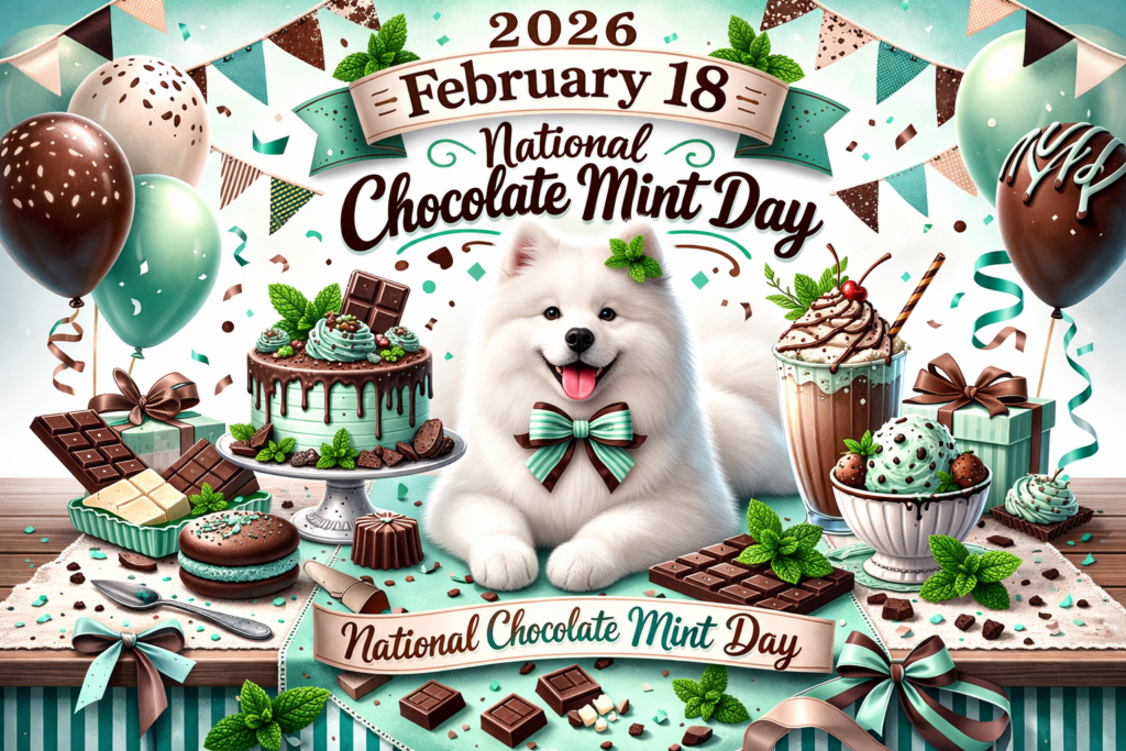 2月18日はチョコミントの日（National Chocolate Mint Day） です。【サモエド「タクト」の毎日が記念日】 