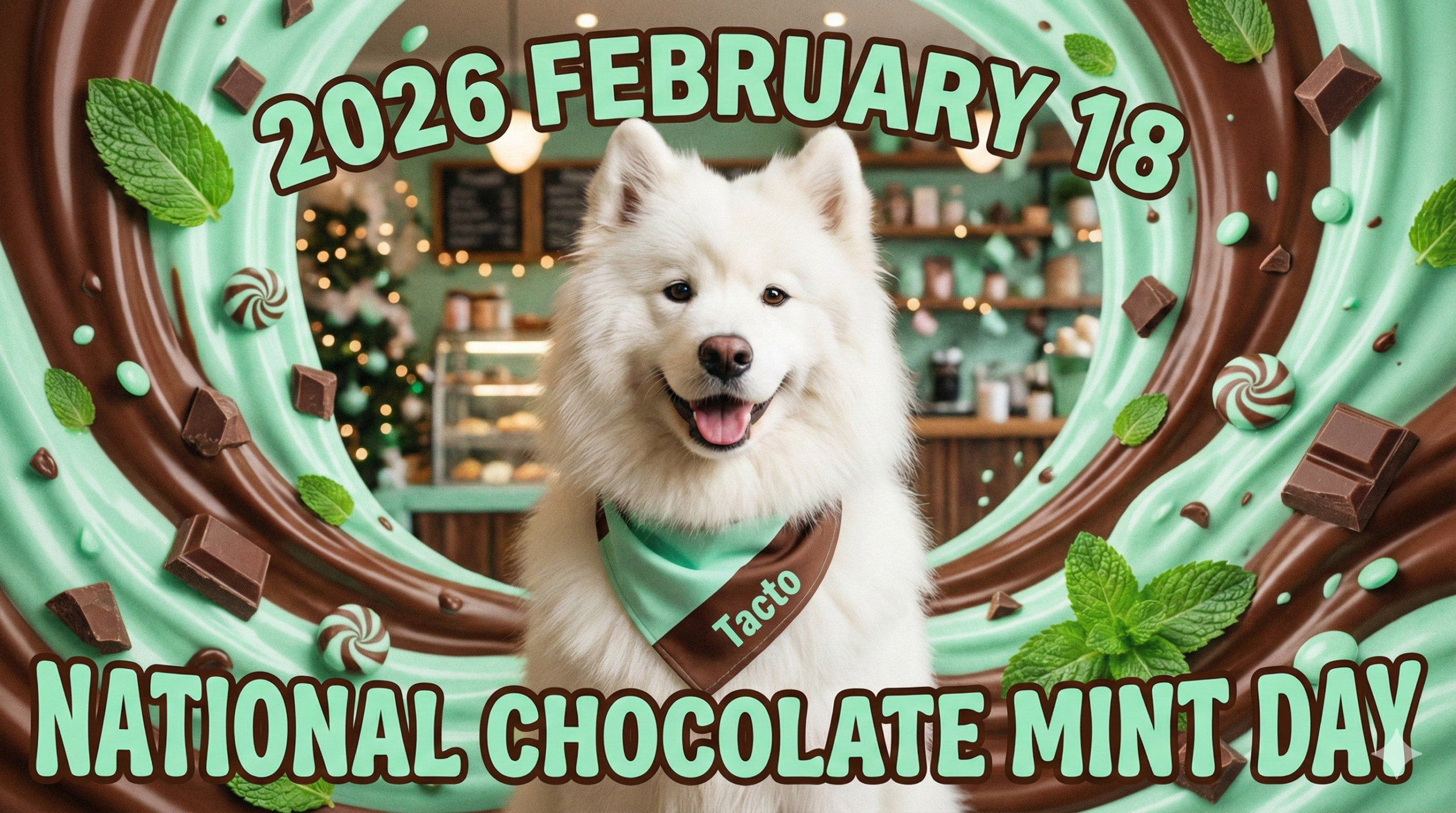 2月18日はチョコミントの日（National Chocolate Mint Day） です。【サモエド「タクト」の毎日が記念日】