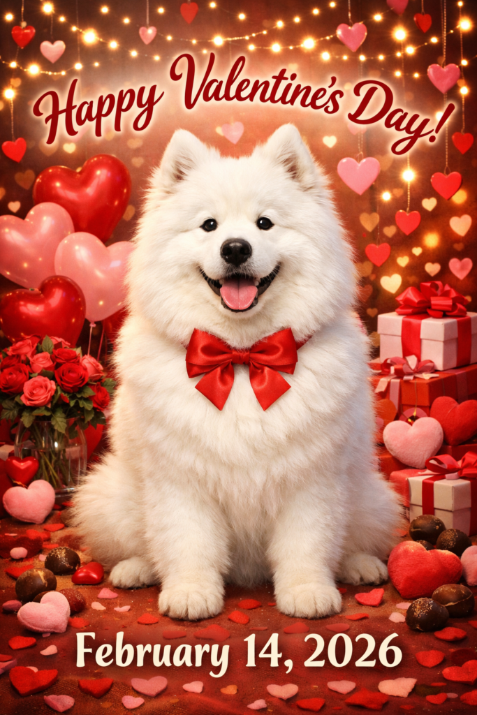 ハッピーバレンタインデー！その起源と現代における愛と感謝の伝え方【サモエド「タクト」の毎日が記念日】