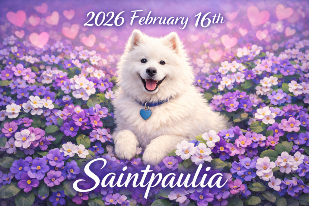 2月16日の誕生花、セントポーリア（Saintpaulia）花言葉は「小さな愛」「親しみ深い」 