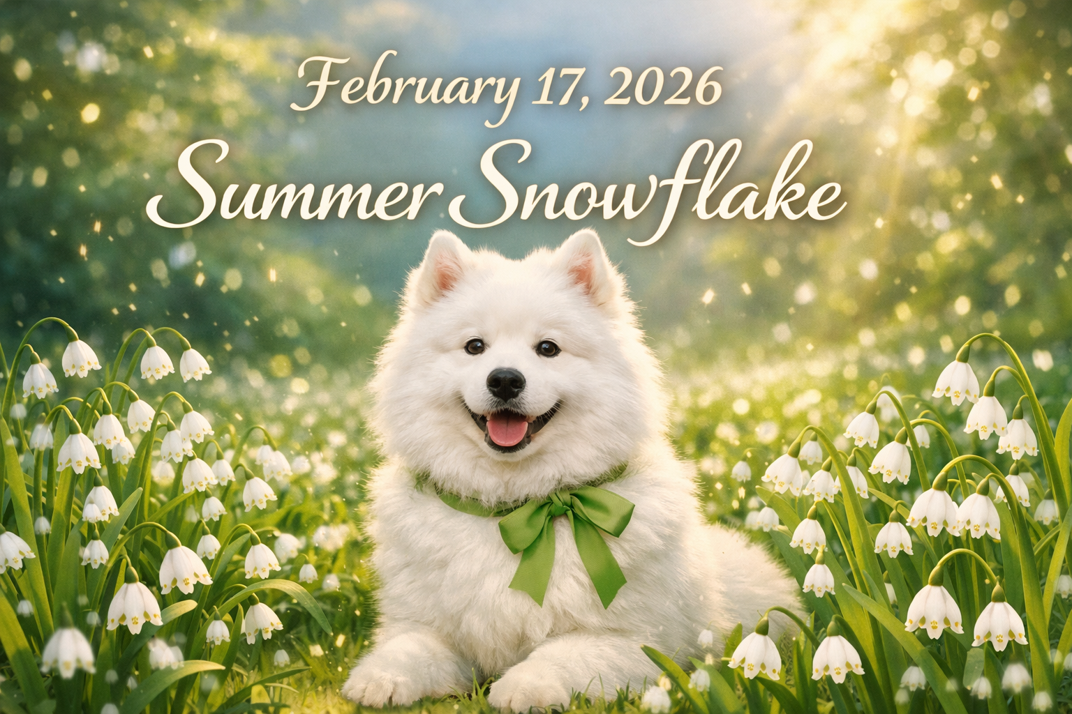 スノーフレーク (Summer Snowflake) / 鈴蘭水仙 (Snowflake) 花言葉は純粋、純潔、汚れなき心【サモエド「タクト」の毎日が記念日】